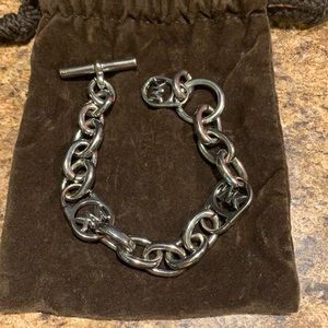 EUC Michael Kors Silver Bracelet MK Logo